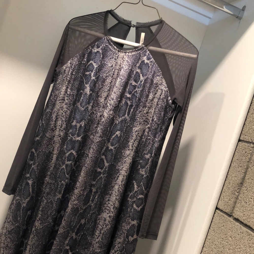 Rachel Roy Long Sleeve Sequin Dress